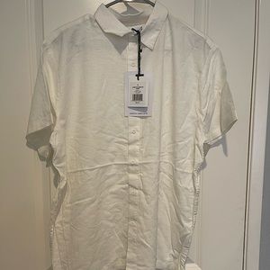 Mens L Onia stretch linen shirt. NWT